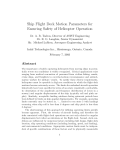 White Paper: Ship Flight Deck Motion Parameters for Ensuring Safety of Helicopter Operation