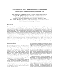 White Paper: Development and Validation of an On-Deck Helicopter Manoeuvring Simulation